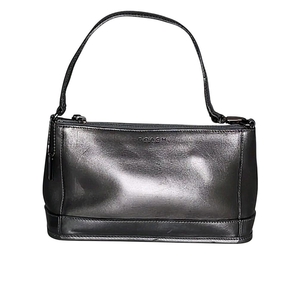 Coach Pearlized Bleecker Demi Zip Hand Bag Wristlet Gray J9E 6151